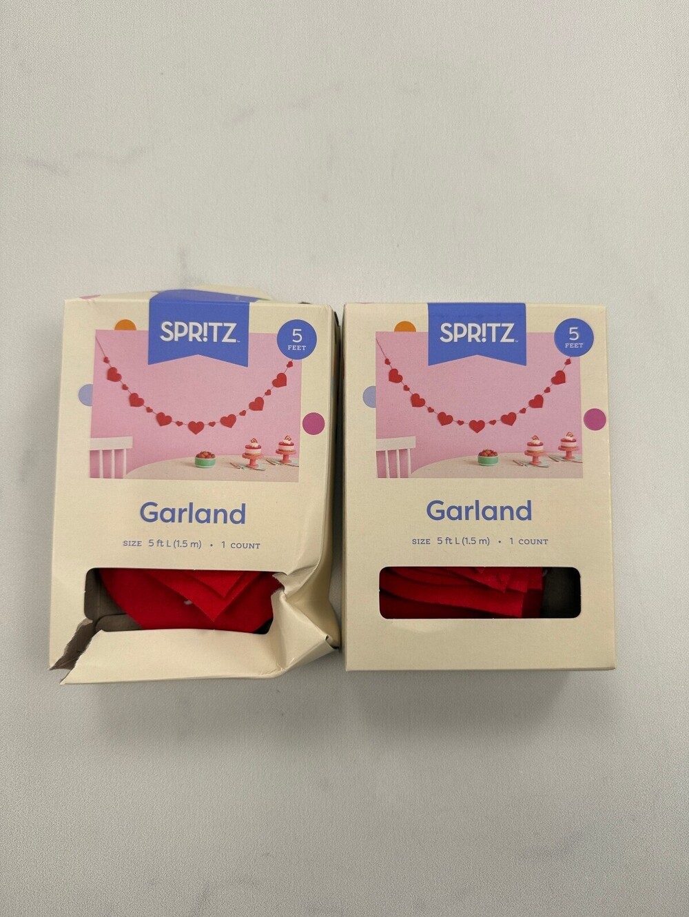 Spritz Garland Hanging Decoration Red 2010s Showstopper Lot of 2